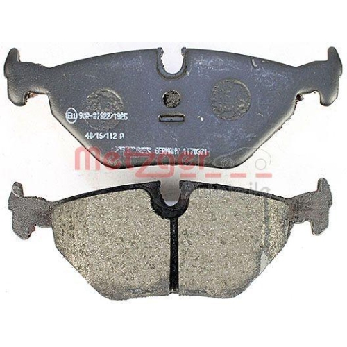 Bremsbelagsatz, Scheibenbremse METZGER 1170371 f&uuml;r BMW, Hinterachse