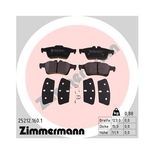 Bremsscheibe ZIMMERMANN 250.1353.20 COAT Z f&uuml;r FORD VOLVO VOLVO (CHANGAN)