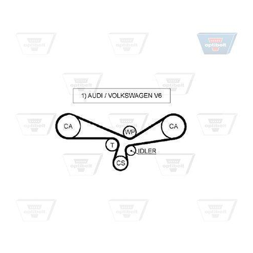 Wasserpumpe + Zahnriemensatz OPTIBELT KT 1304 W1 Optibelt-WAPU-KIT für