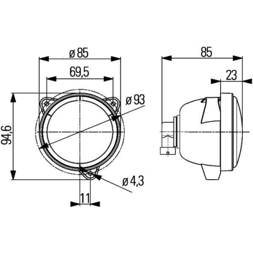 HELLA Arbeitsscheinwerfer 1G0 996 176-061 für CASE IH SAME CLAAS DEUTZ-FAHR HAMM