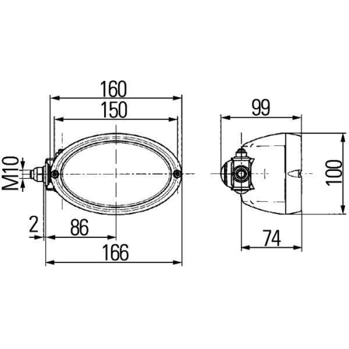 HELLA Arbeitsscheinwerfer 1GA 996 161-331 f&uuml;r