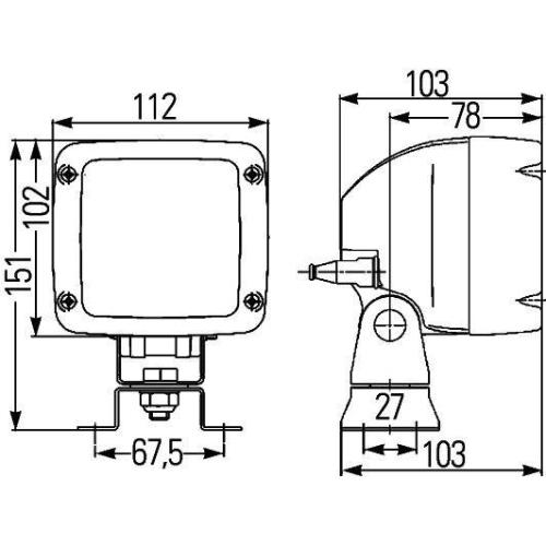 HELLA Arbeitsscheinwerfer 1GA 996 150-081 f&uuml;r SCANIA VALMET