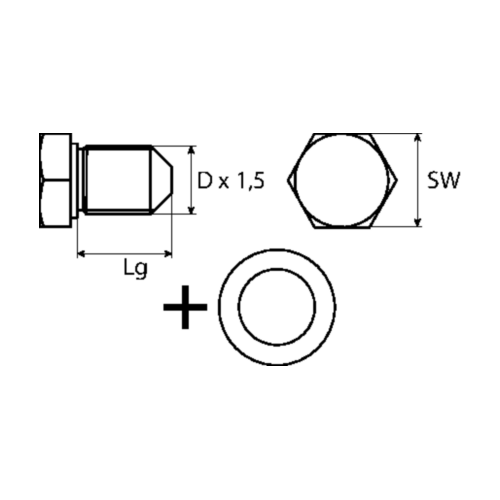 SWG 240 14 151 80 Verschlussschraube, &Ouml;lwanne f&uuml;r AUDI FORD SEAT SKODA VW VAG