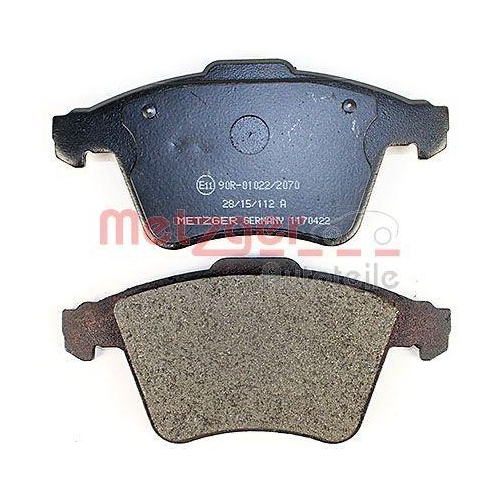 Bremsbelagsatz, Scheibenbremse METZGER 1170422 f&uuml;r VW, Vorderachse