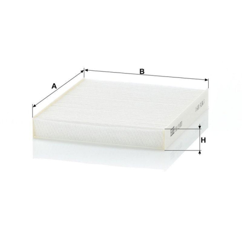 Filter, Innenraumluft MANN-FILTER CU 19 001 f&uuml;r KIA, hinter dem Handschuhfach