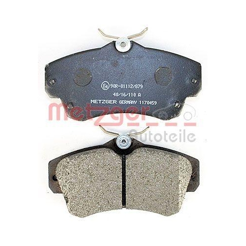 Bremsbelagsatz, Scheibenbremse METZGER 1170459 f&uuml;r CHRYSLER, Vorderachse