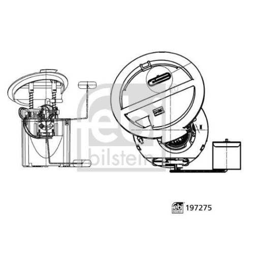 FEBI BILSTEIN Kraftstoff-F&ouml;rdereinheit 197275 f&uuml;r MERCEDES-BENZ