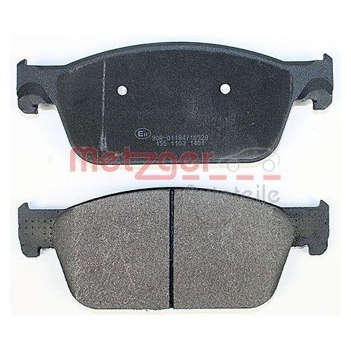 Bremsbelagsatz, Scheibenbremse METZGER 1170484 f&uuml;r VAG, Vorderachse