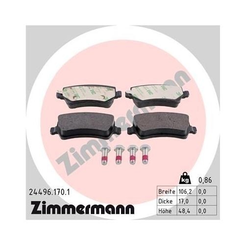 Bremsscheibe ZIMMERMANN 250.1360.20 COAT Z f&uuml;r FORD VOLVO LAND ROVER