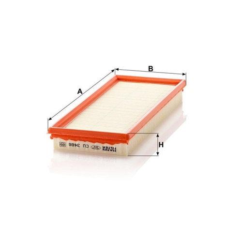 MANN-FILTER CU 3466 Filter, Innenraumluft f&uuml;r VOLVO