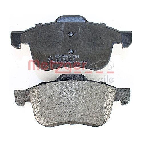 Bremsbelagsatz, Scheibenbremse METZGER 1170542 f&uuml;r FIAT LANCIA OPEL, Vorderachse