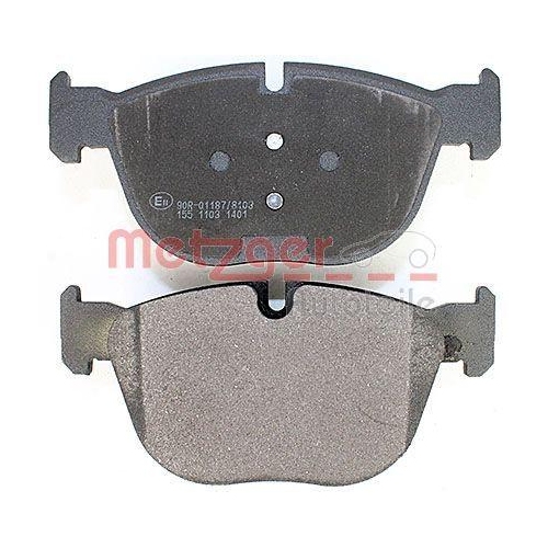 Bremsbelagsatz, Scheibenbremse METZGER 1170562 GREENPARTS f&uuml;r BMW, Vorderachse