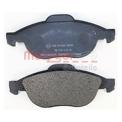 Bremsbelagsatz, Scheibenbremse METZGER 1170582 f&uuml;r ALFA ROMEO, Vorderachse