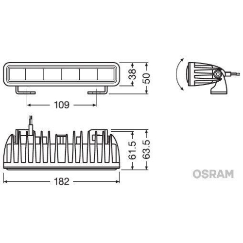 Fernscheinwerfer ams-OSRAM LEDDL105-SP LEDriving® LIGHTBAR SX180 für