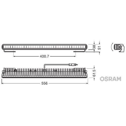 Fernscheinwerfer ams-OSRAM LEDDL107-SP LEDriving® LIGHTBAR SX500 für