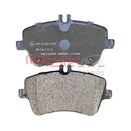 Bremsbelagsatz, Scheibenbremse METZGER 1170024 f&uuml;r MERCEDES-BENZ, Vorderachse