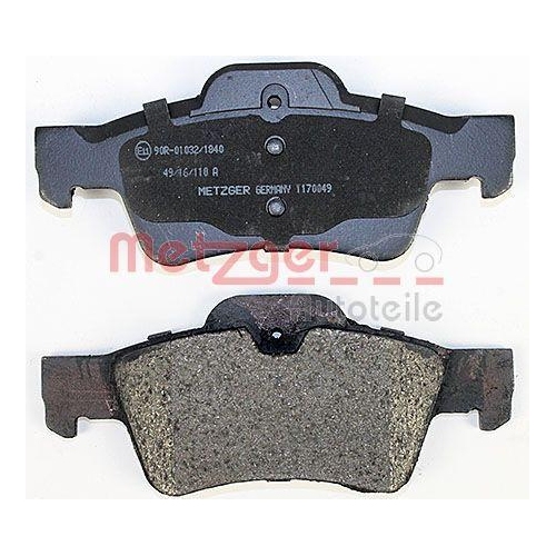 Bremsbelagsatz, Scheibenbremse METZGER 1170049 GREENPARTS f&uuml;r MERCEDES-BENZ