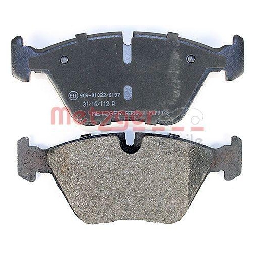 Bremsbelagsatz, Scheibenbremse METZGER 1170078 f&uuml;r BMW, Vorderachse
