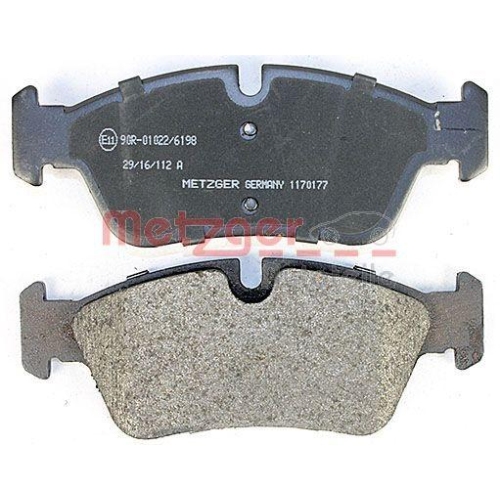 Bremsbelagsatz, Scheibenbremse METZGER 1170177 f&uuml;r BMW, Vorderachse