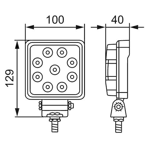 HELLA Arbeitsscheinwerfer 1GA 357 103-012 für SCANIA