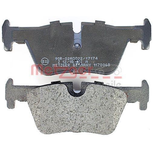 Bremsbelagsatz, Scheibenbremse METZGER 1170368 GREENPARTS f&uuml;r BMW, Hinterachse