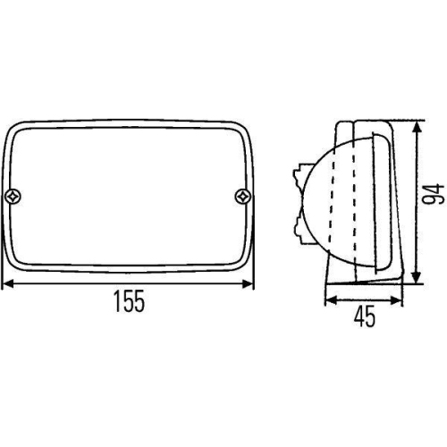 HELLA Arbeitsscheinwerfer 1GA 996 082-001 Picador für LIEBHERR CLAAS JCB ZIEGLER
