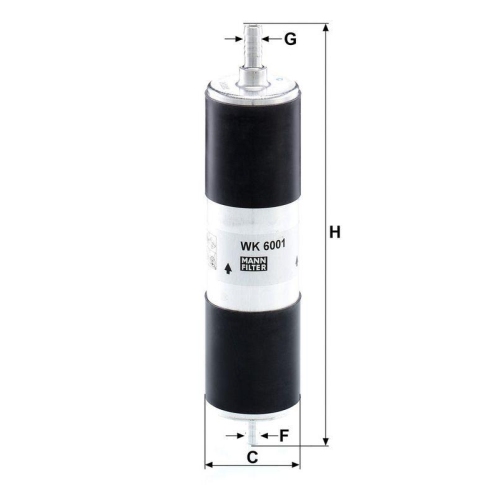 Kraftstofffilter MANN-FILTER WK 6001 f&uuml;r VAG