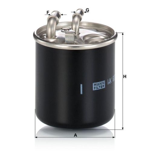 Kraftstofffilter MANN-FILTER WK 820/2 x f&uuml;r MERCEDES-BENZ