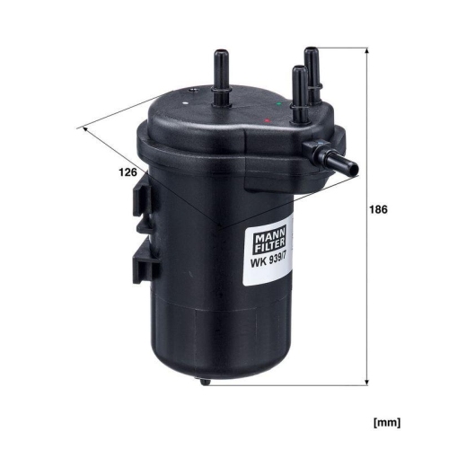 Kraftstofffilter MANN-FILTER WK 939/7 f&uuml;r RENAULT