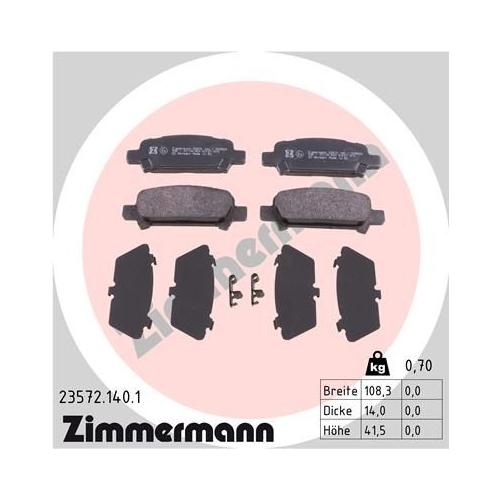 Bremsscheibe ZIMMERMANN 530.2458.20 COAT Z für SUBARU TOYOTA, Vorderachse