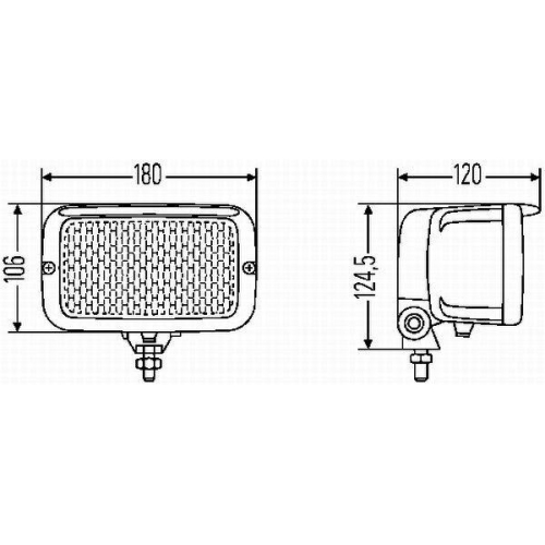 HELLA Arbeitsscheinwerfer 1GB 007 145-101 f&uuml;r K&Auml;SSBOHRER CASE IH AMMANN