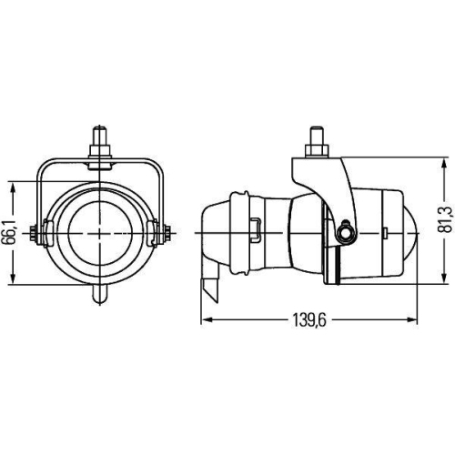 HELLA Arbeitsscheinwerfer 1GL 008 090-201 f&uuml;r CLAAS HAKO REFORM