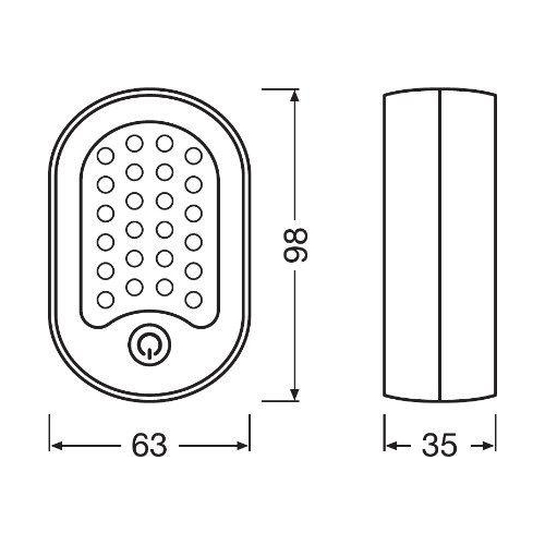 Handleuchte ams-OSRAM LEDIL202 LEDinspect MINI 125 für