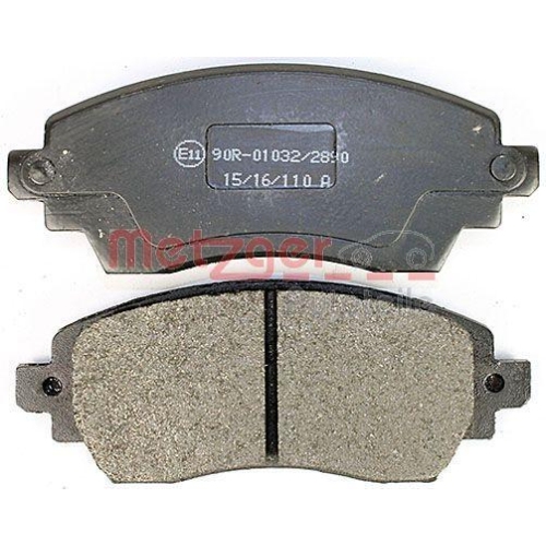 Bremsbelagsatz, Scheibenbremse METZGER 1170824 f&uuml;r TOYOTA, Vorderachse