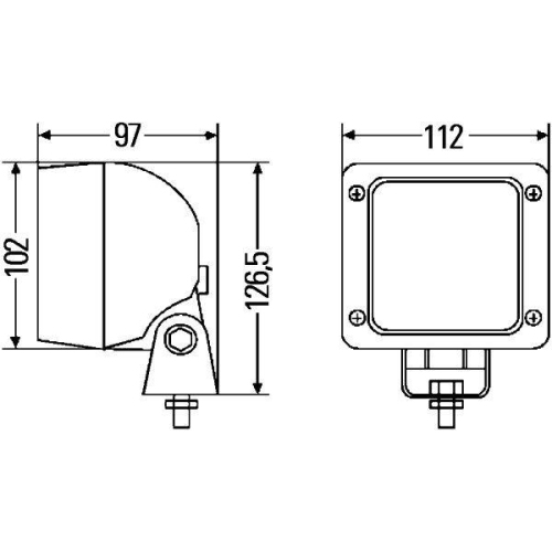 HELLA Arbeitsscheinwerfer 1GA 997 506-021 f&uuml;r DAF SCANIA HOLMER