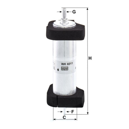 Kraftstofffilter MANN-FILTER WK 6011 f&uuml;r VAG