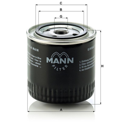 &Ouml;lfilter MANN-FILTER W 920/17 f&uuml;r FORD PEUGEOT PORSCHE VAG HAKO