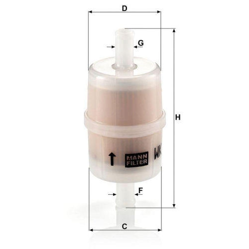Kraftstofffilter MANN-FILTER WK 32/7 f&uuml;r LEYLAND MERCEDES-BENZ VAG