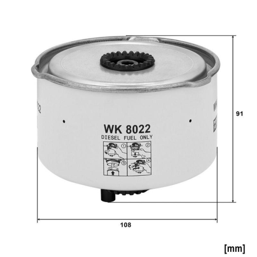 Kraftstofffilter MANN-FILTER WK 8022 x f&uuml;r LAND ROVER