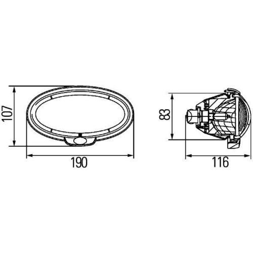 HELLA Arbeitsscheinwerfer 1GB 996 186-061 f&uuml;r JOHN DEERE