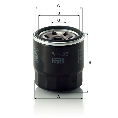 &Ouml;lfilter MANN-FILTER W 7023 f&uuml;r HYUNDAI KIA