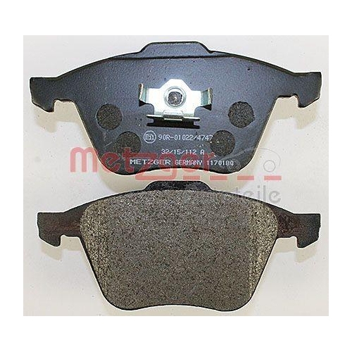 Bremsbelagsatz, Scheibenbremse METZGER 1170180 f&uuml;r VOLVO, Vorderachse