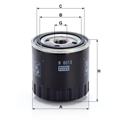 &Ouml;lfilter MANN-FILTER W 8013 f&uuml;r NISSAN RENAULT SUZUKI