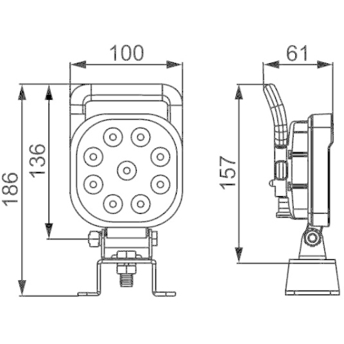 HELLA Arbeitsscheinwerfer 1GA 357 103-082 für DAF SCANIA