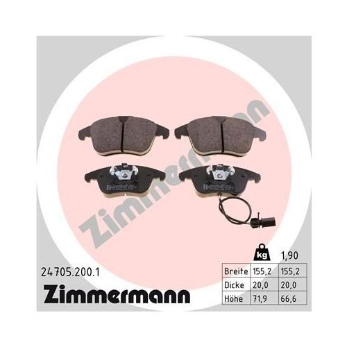 Bremsscheibe ZIMMERMANN 100.3333.20 COAT Z für VAG AUDI (FAW) VW (SVW)