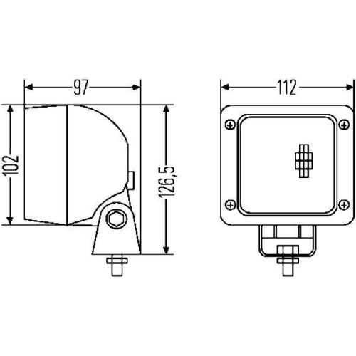 HELLA Arbeitsscheinwerfer 1GA 007 506-081 f&uuml;r DAF MAN MERCEDES-BENZ SCANIA SISU