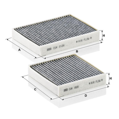 Filter, Innenraumluft MANN-FILTER CUK 21 000-2 f&uuml;r PEUGEOT