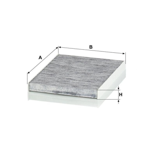 Filter, Innenraumluft MANN-FILTER CUK 2422 f&uuml;r FIAT, unter der Mittelkonsole
