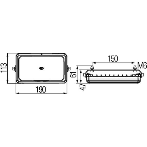 HELLA Arbeitsscheinwerfer 1GD 996 193-011 für LIEBHERR