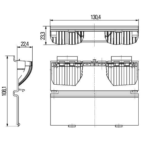 HELLA Lampentr&auml;ger, Schlussleuchte 9XX 340 173-801 f&uuml;r DAF SCANIA K&Ouml;GEL DOLL